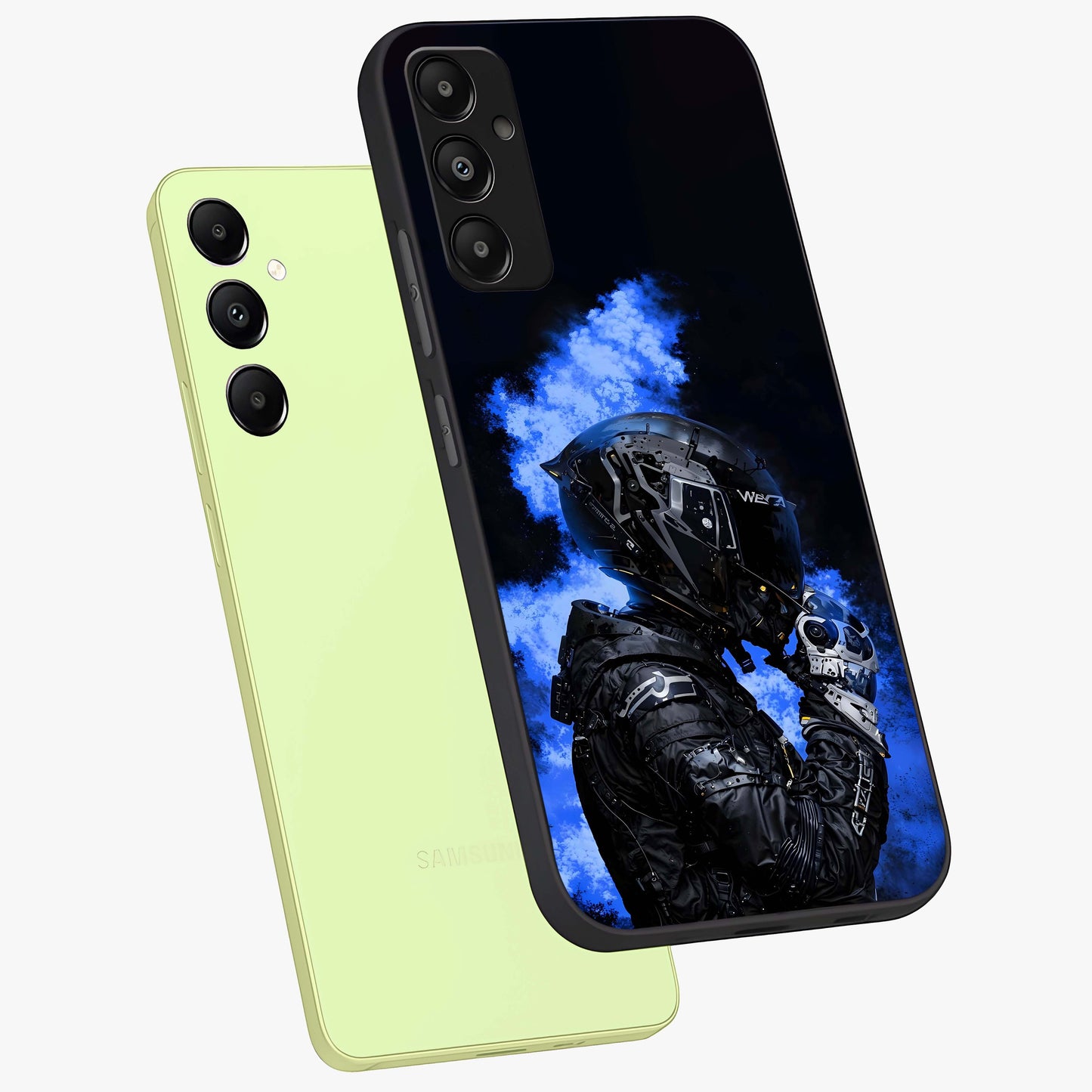 Cyber Sentinel Protocol Glass Case displayed in angled mockup highlighting digital cyber design with sci-fi aesthetic style.