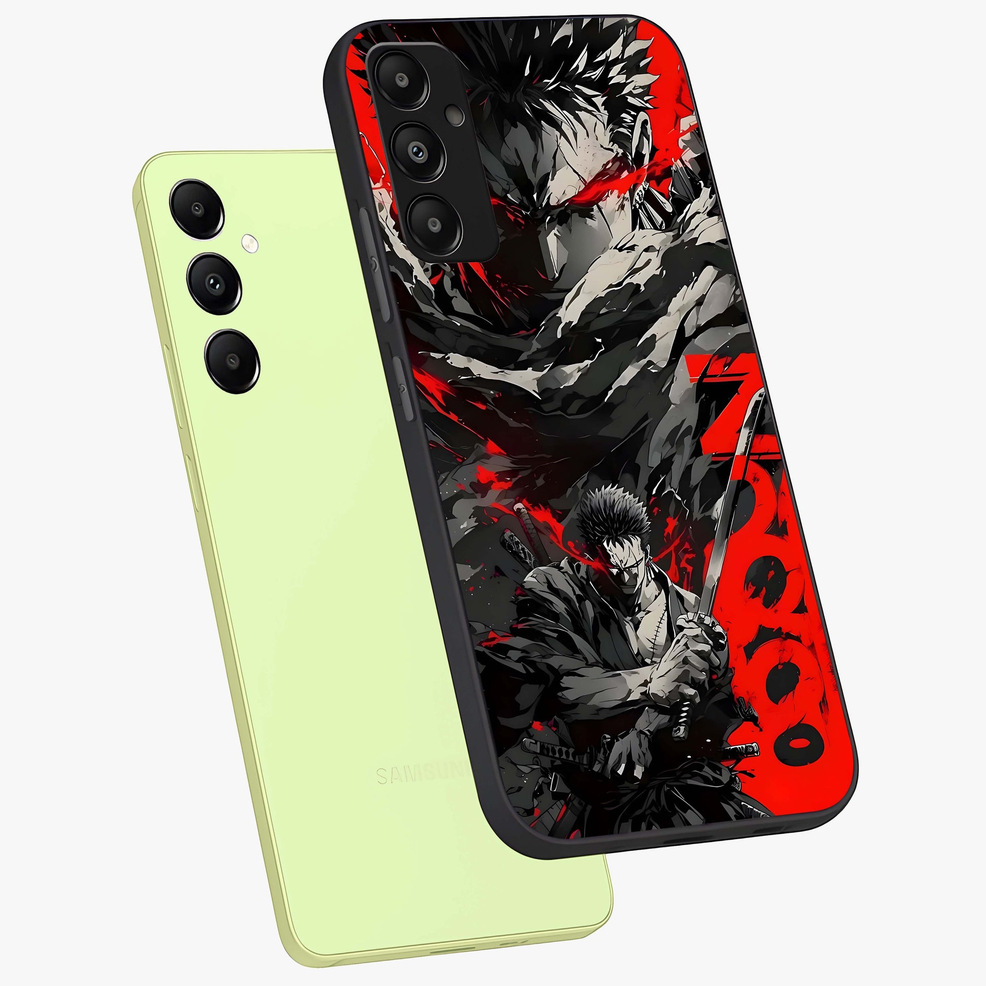 Demon Sword Resolve Glass Case displayed in angled mockup highlighting powerful demon sword illustration with dark fantasy aesthetic.