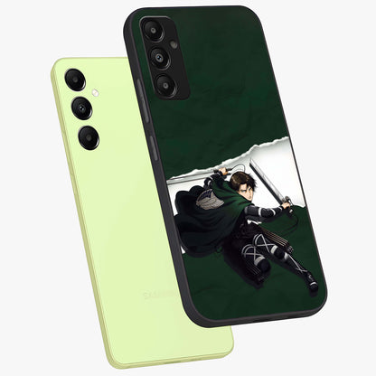 Emerald War Vanguard Glass Case displayed in angled mockup highlighting intense battle inspired design with emerald tone aesthetic.