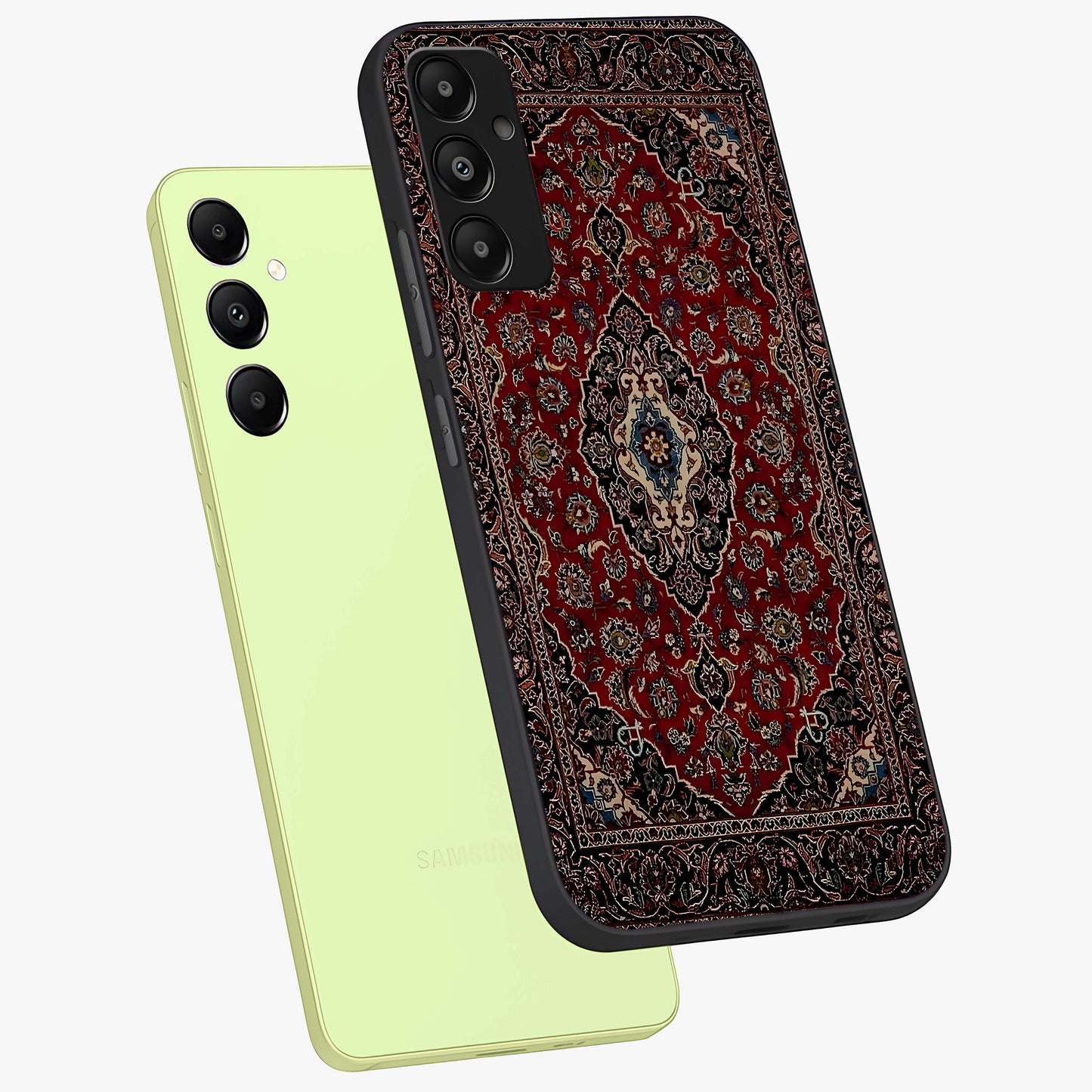 Heritage Carpet Royale Glass Case displayed in angled mockup highlighting intricate royal carpet design with heritage aesthetic.