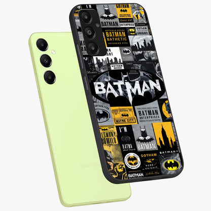 Knight Gotham Rise Glass Case displayed in angled mockup highlighting powerful knight silhouette design with dramatic aesthetic.