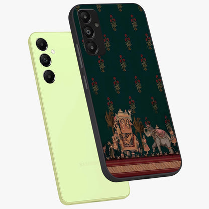 Macmerise Glass Case displayed in angled mockup highlighting trendy graphic design with sleek aesthetic style.
