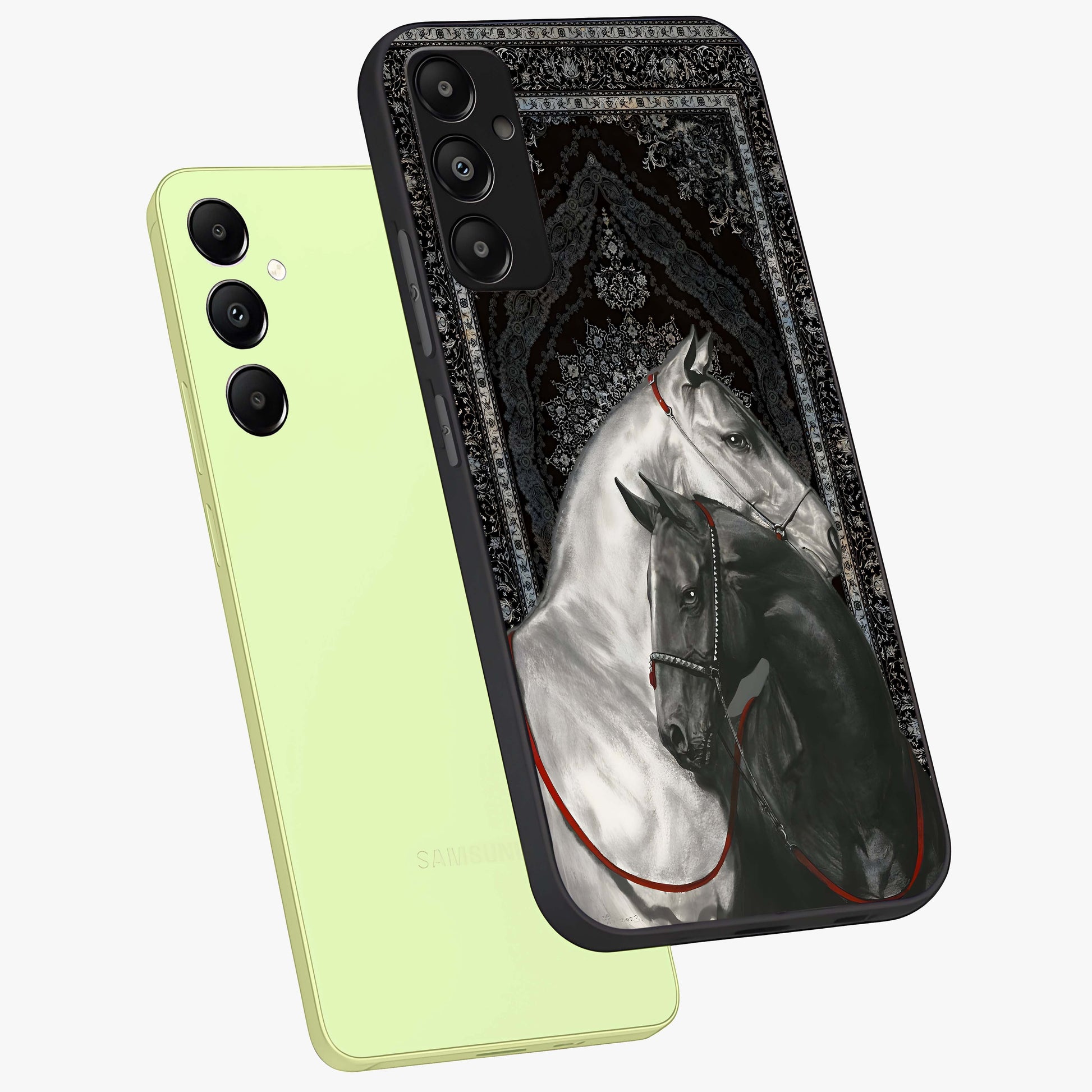 Majestic Ride Legacy Glass Case displayed in angled mockup highlighting sleek vehicle design with bold racing aesthetic.