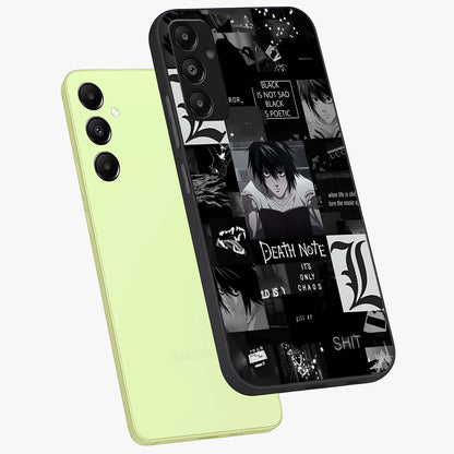 Midnight Chaos Mind Glass Case displayed in angled mockup highlighting chaotic artistic design with dramatic midnight aesthetic.