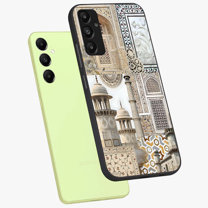 Mughal Marble Legacy Glass Case displayed in angled mockup highlighting elegant heritage marble artwork with royal aesthetic.