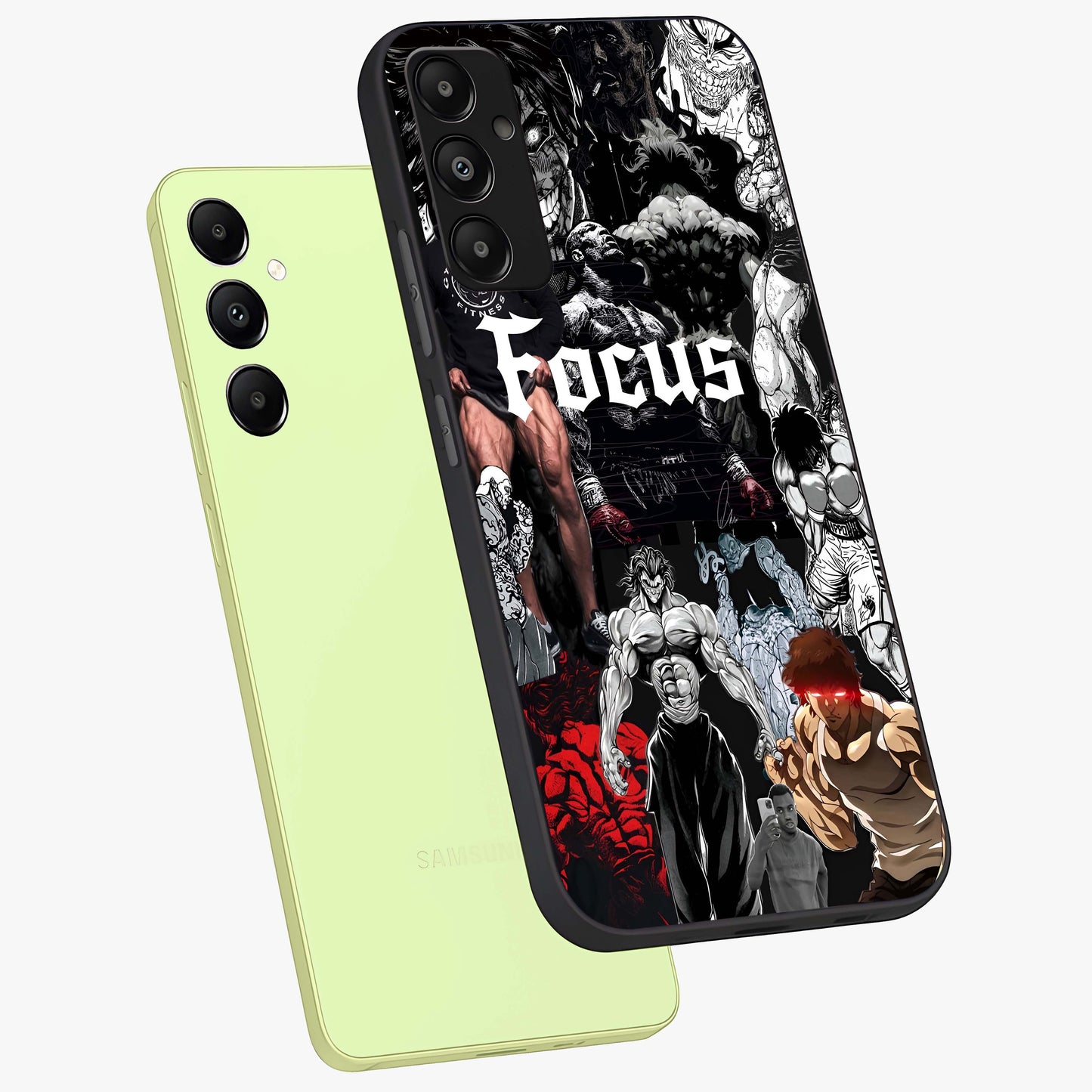 Relentless Power Focus Glass Case displayed in angled mockup highlighting bold statement design with modern aesthetic style.