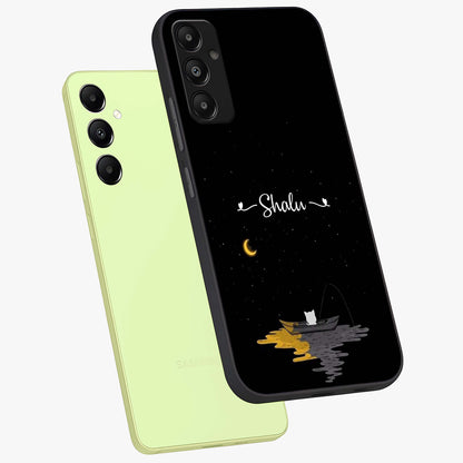 Silent Night Row Glass Case displayed in angled mockup highlighting peaceful evening design with dreamy night aesthetic.