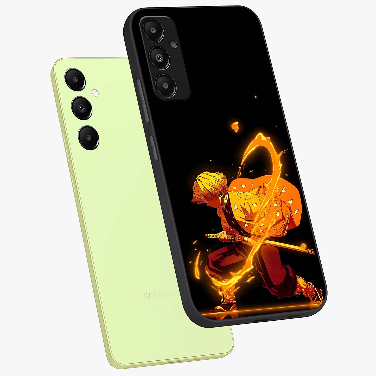 Thunder Flame Execution Glass Case displayed in angled mockup highlighting dramatic fire themed design with intense fantasy aesthetic.
