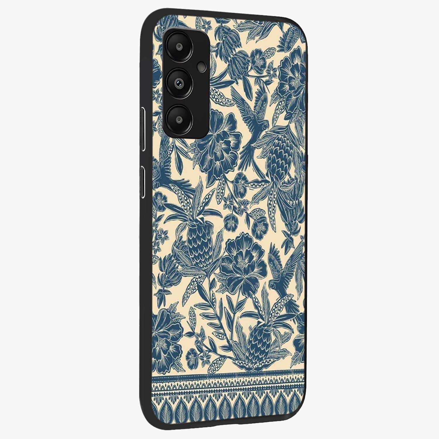 Heirloom Wild Bloom Glass Case upright view showcasing delicate wildflower artwork with timeless floral theme.