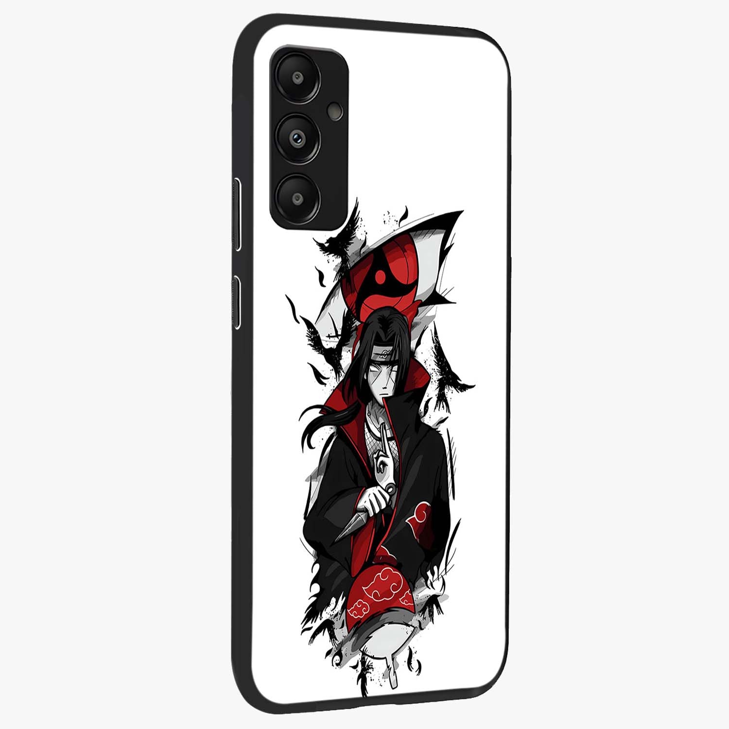 Itachi Limited Edition Naruto Anime Glass Case upright view showcasing intense anime artwork with powerful character theme.