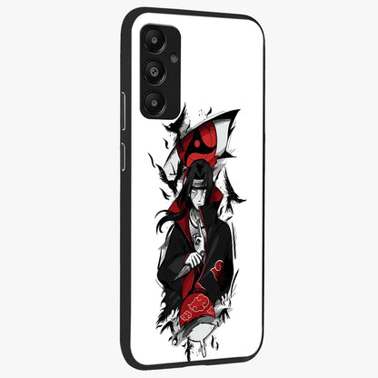 Itachi Limited Edition Naruto Anime Glass Case upright view showcasing intense anime artwork with powerful character theme.