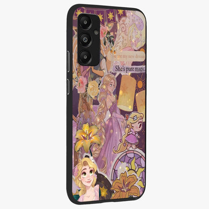 Magical Tangled Dream Glass Case upright view showcasing enchanting artistic artwork with dreamy fantasy theme.
