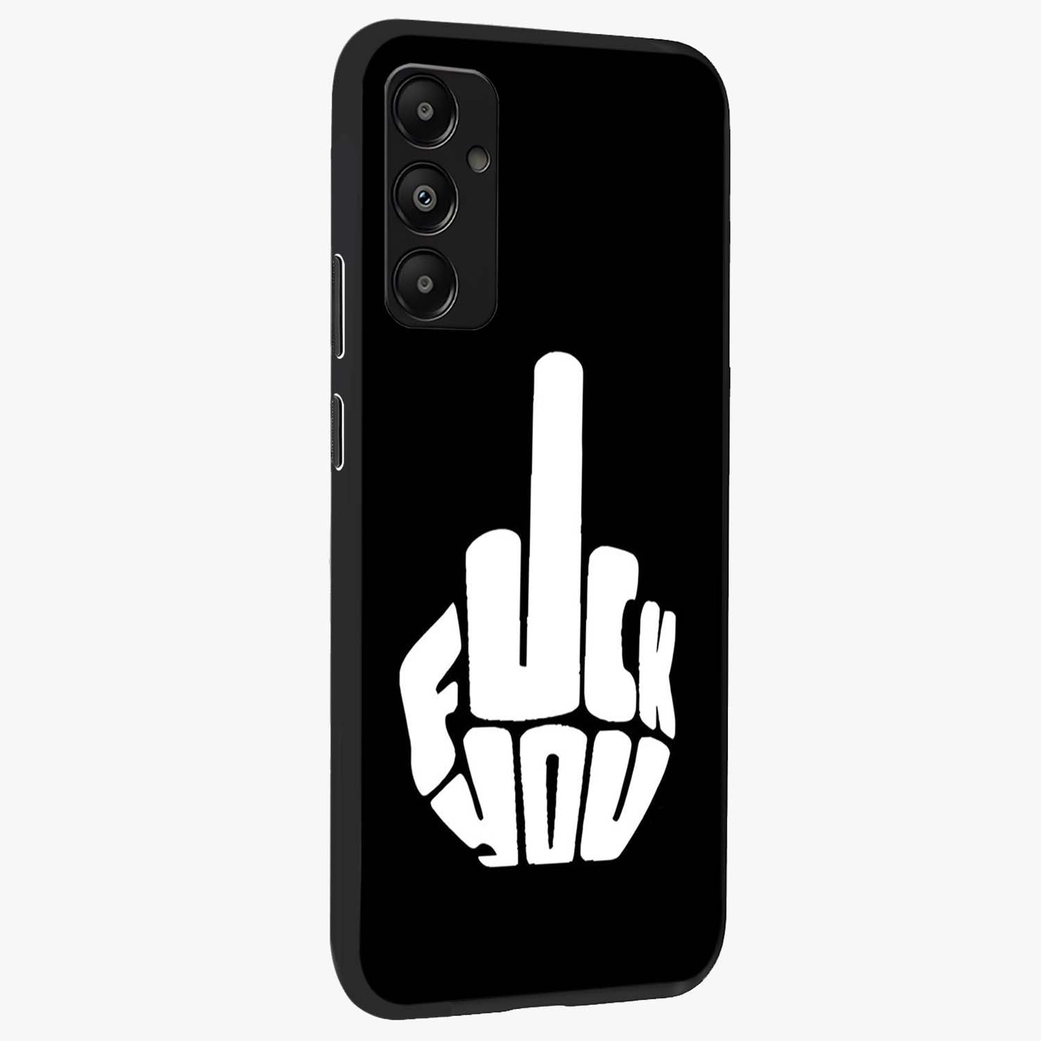 Rebel Mode On Glass Case upright view showcasing striking statement artwork with bold rebellious theme.