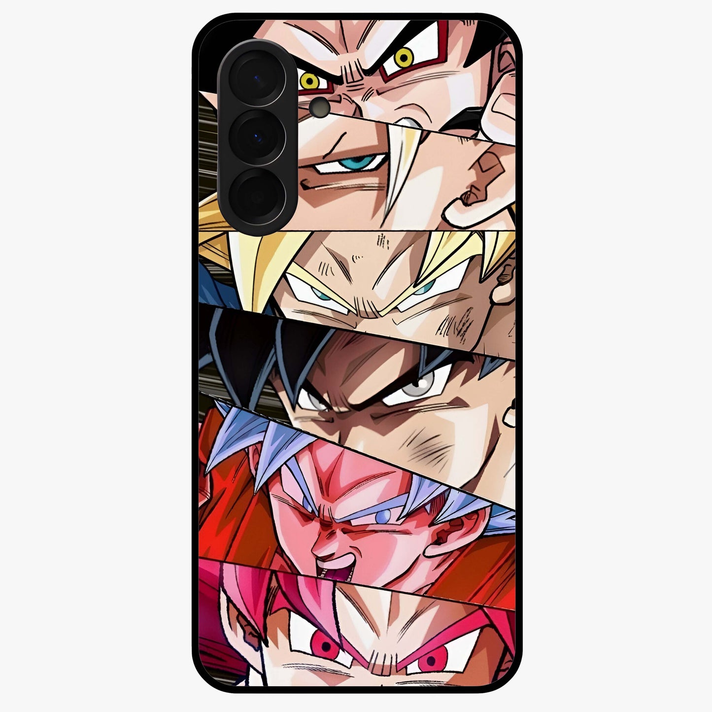 Anime Character Glass Case showing flat back view with vibrant anime artwork and glossy glass finish.