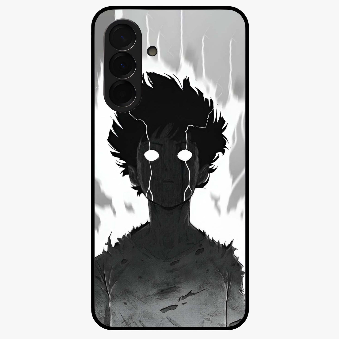 Awakened Inner Rage Glass Case showing flat back view with intense artistic artwork and glossy glass finish.