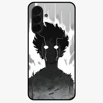 Awakened Inner Rage Glass Case showing flat back view with intense artistic artwork and glossy glass finish.