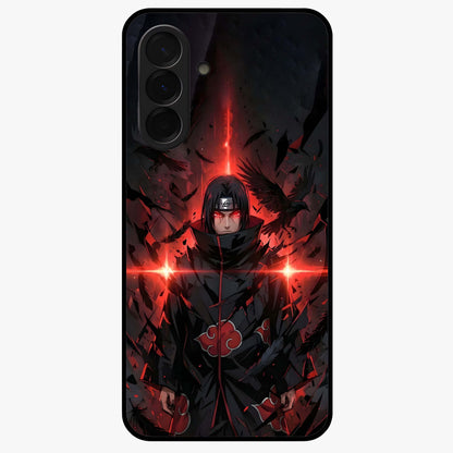 Focus Mode On Glass Case showing flat back view with bold motivational typography design and glossy glass finish.