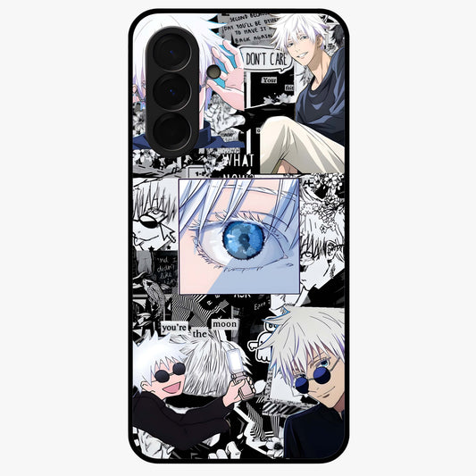 Infinity Sorcerer Chaos Glass Case showing flat back view with mystical sorcerer themed artwork and glossy glass finish.