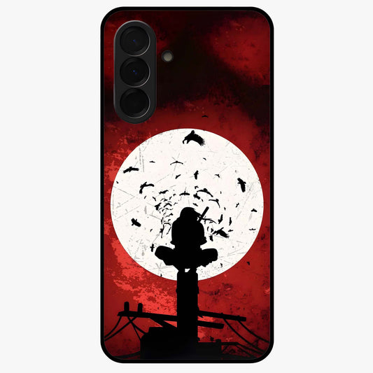 Itachi Limited Edition Naruto Anime Glass Case showing flat back view with iconic anime character artwork and glossy glass finish.