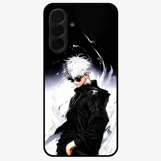 Limitless Shadow King Glass Case showing flat back view with powerful shadow warrior artwork and glossy glass finish.