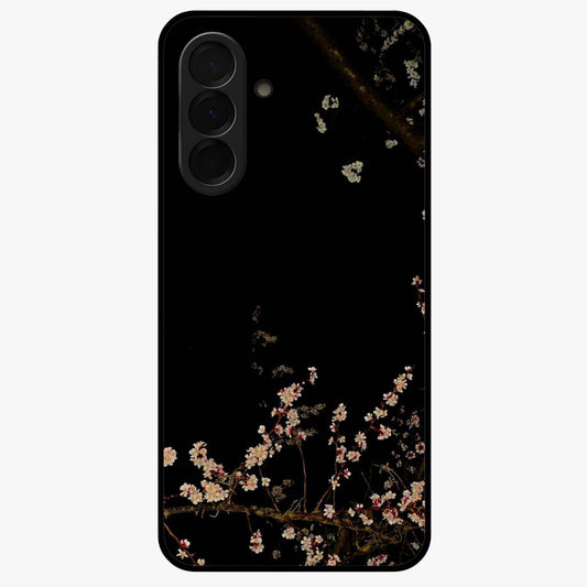 Petal Moon Light With Custom Name Glass Case showing flat back view with floral moonlight artwork and personalized name design.