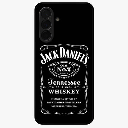 Vintage Whiskey Heritage Glass Case showing flat back view with classic whiskey inspired artwork and glossy glass finish.