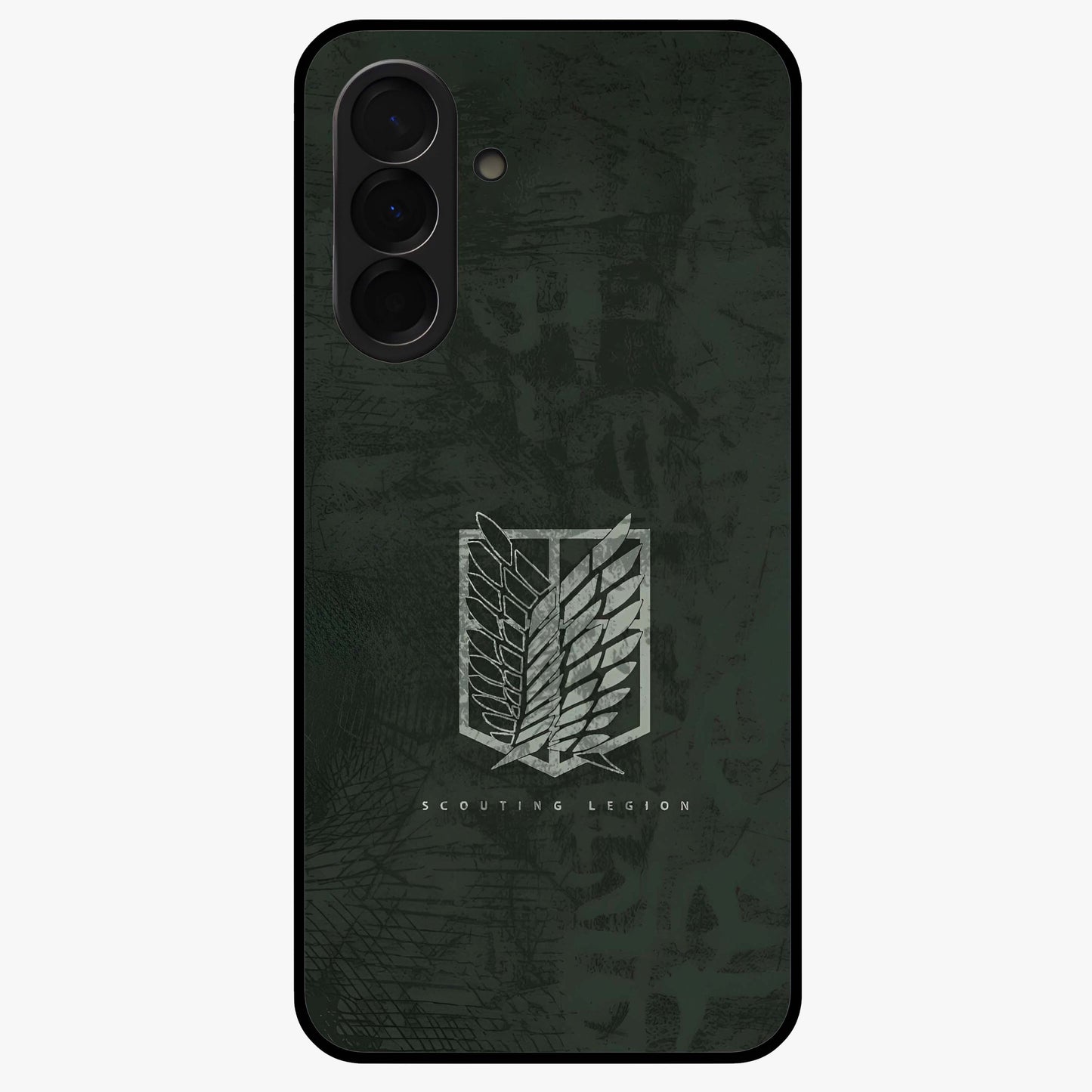Wings Of Freedom Glass Case showing flat back view with symbolic wings artwork and glossy glass finish.