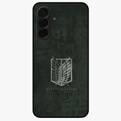 Wings Of Freedom Glass Case showing flat back view with symbolic wings artwork and glossy glass finish.