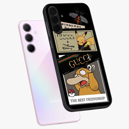 Gucci Play Mashup Glass Case displayed in angled mockup highlighting stylish fashion mashup design with bold aesthetic.