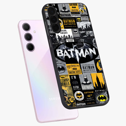Knight Gotham Rise Glass Case displayed in angled mockup highlighting powerful knight silhouette design with dramatic aesthetic.