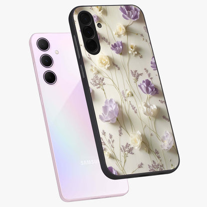 Lilac Breeze Harmony Glass Case displayed in angled mockup highlighting calm lilac breeze design with soothing aesthetic style.