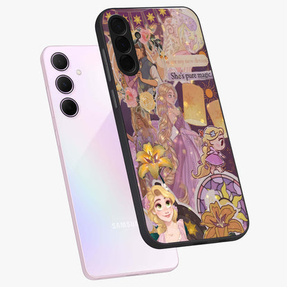 Magical Tangled Dream Glass Case displayed in angled mockup highlighting whimsical fantasy design with magical aesthetic.