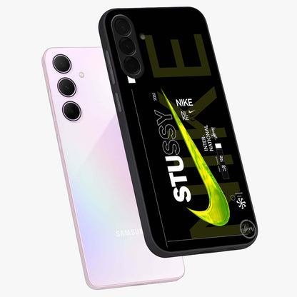 Neon Street Edition Glass Case displayed in angled mockup highlighting vibrant urban design with bold street aesthetic.