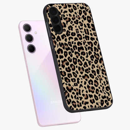 Savage Chic Pattern Glass Case displayed in angled mockup highlighting bold fashion inspired design with chic aesthetic.