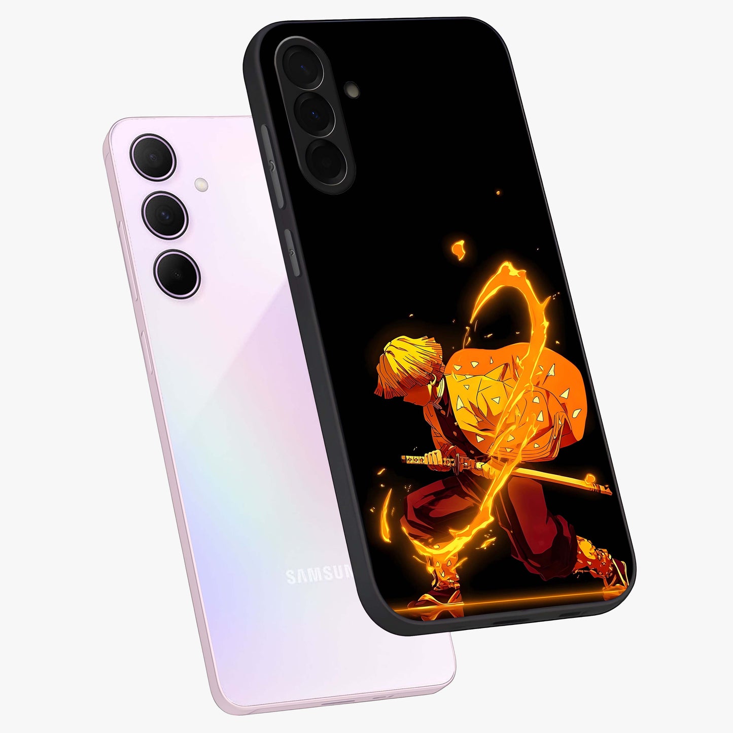 Thunder Flame Execution Glass Case displayed in angled mockup highlighting dramatic fire themed design with intense fantasy aesthetic.