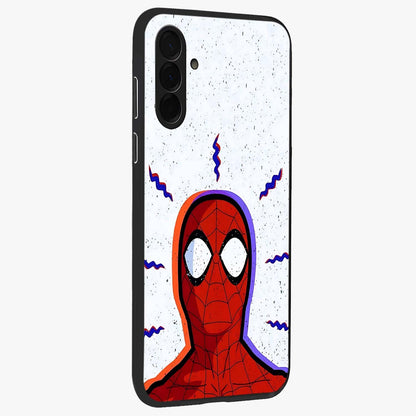 Omg Spiderman Glass Case upright view showcasing energetic superhero artwork with vibrant comic theme.