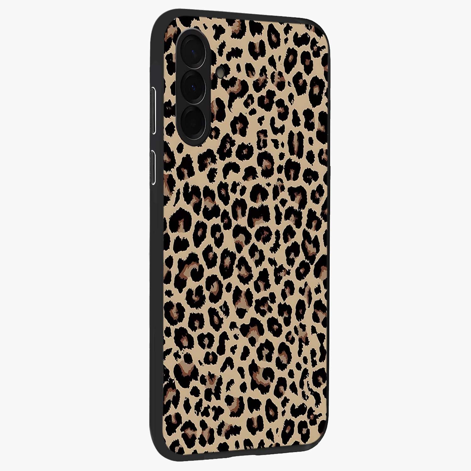 Savage Chic Pattern Glass Case upright view showcasing trendy decorative artwork with edgy fashion theme.