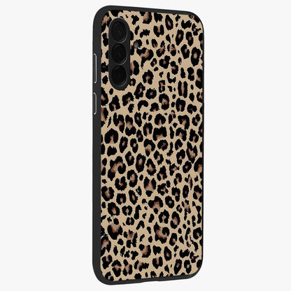 Savage Chic Pattern Glass Case upright view showcasing trendy decorative artwork with edgy fashion theme.