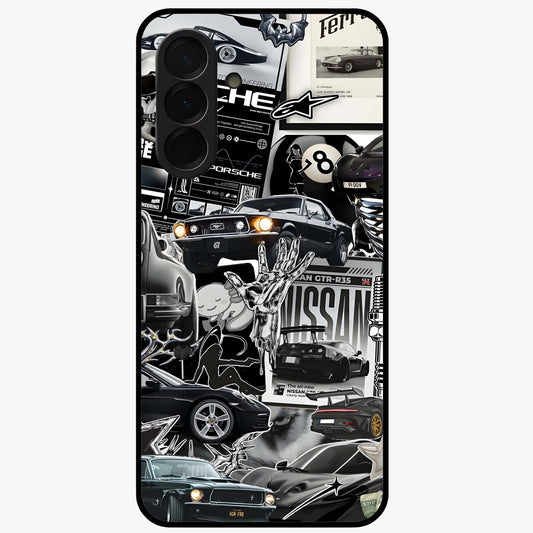 Aesthetic Dark Love Glass Case showing flat back view with dark romantic artwork and glossy glass finish.