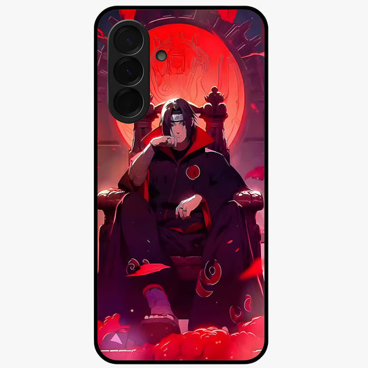 Blood Moon Sovereign Glass Case showing flat back view with mystical blood moon artwork and glossy glass finish.