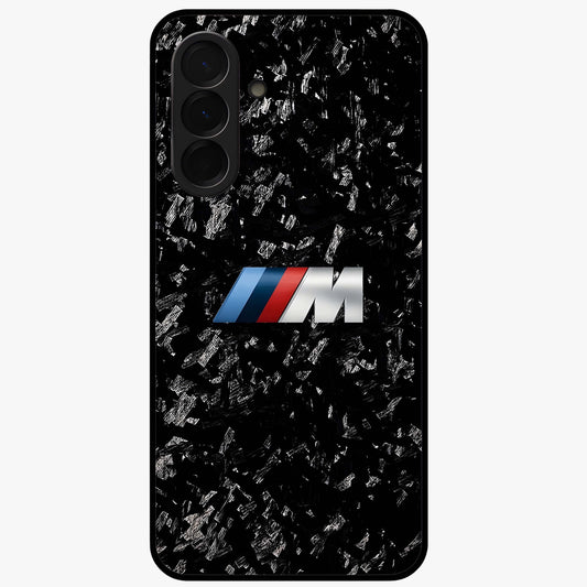 Carbon Speed Mark Glass Case showing flat back view with sporty carbon pattern artwork and glossy glass finish.