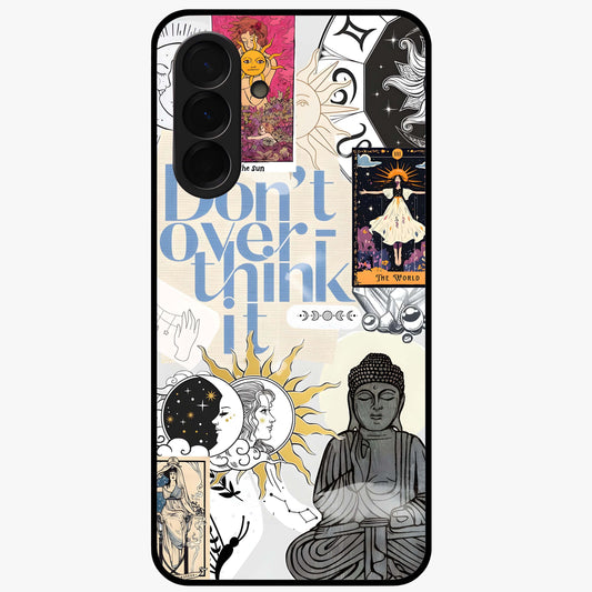 Ethereal Thoughts Glass Case showing flat back view with dreamy artistic artwork and glossy glass finish.