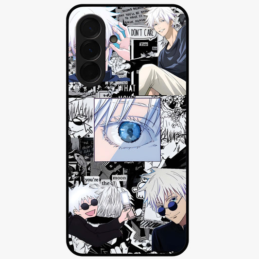 Infinity Sorcerer Chaos Glass Case showing flat back view with mystical sorcerer themed artwork and glossy glass finish.