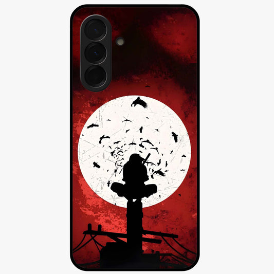 Itachi Limited Edition Naruto Anime Glass Case showing flat back view with iconic anime character artwork and glossy glass finish.