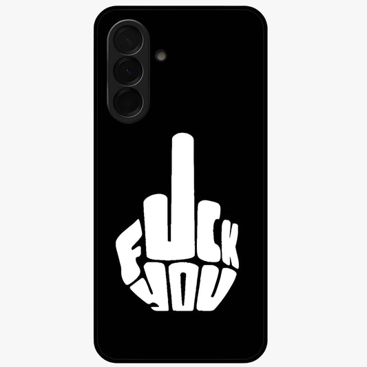 Rebel Mode On Glass Case showing flat back view with bold rebellious typography artwork and glossy glass finish.