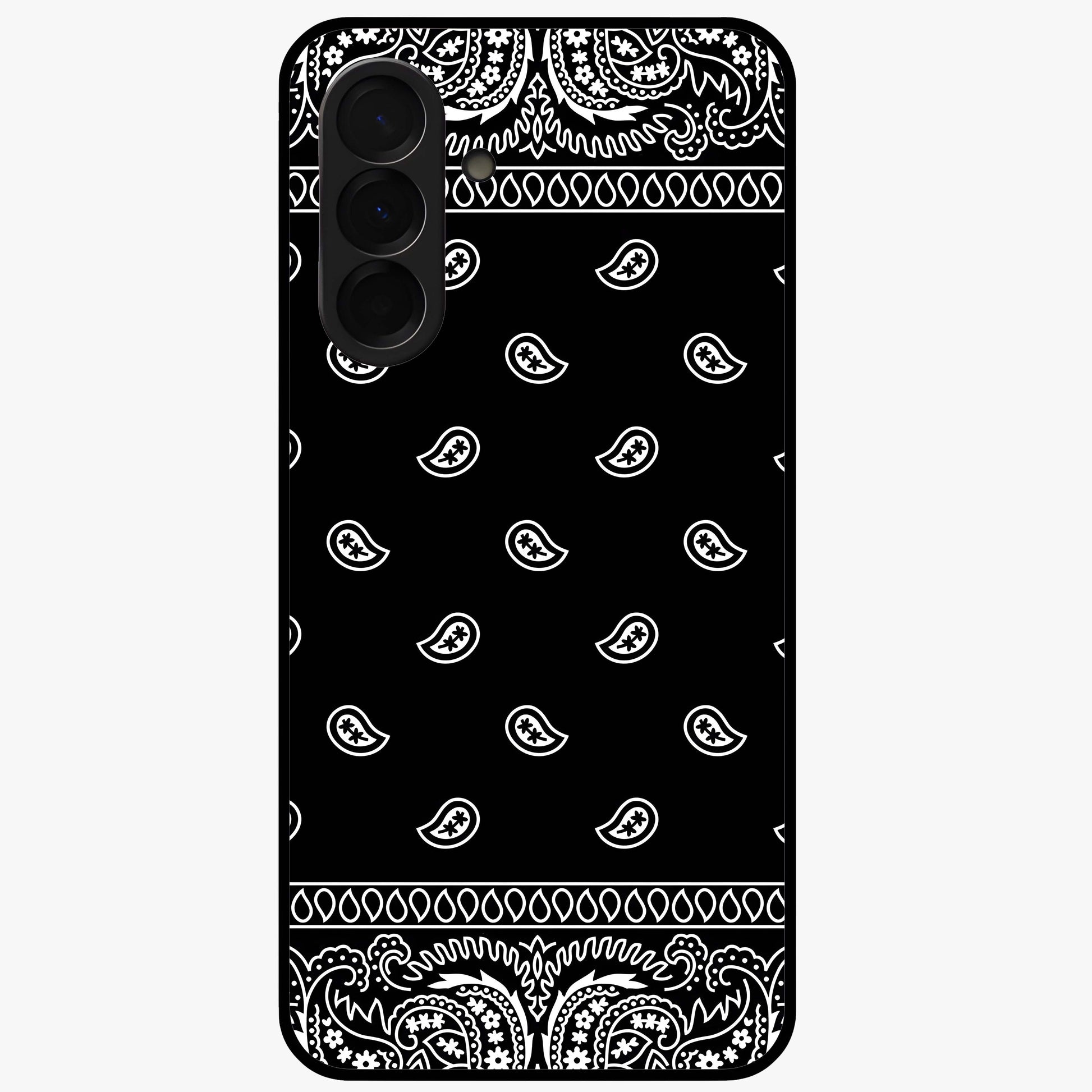 Retro Rebel Threads Glass Case showing flat back view with vintage street style artwork and glossy glass finish.