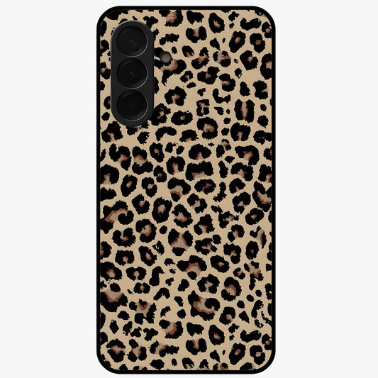 Savage Chic Pattern Glass Case showing flat back view with stylish patterned artwork and glossy glass finish.