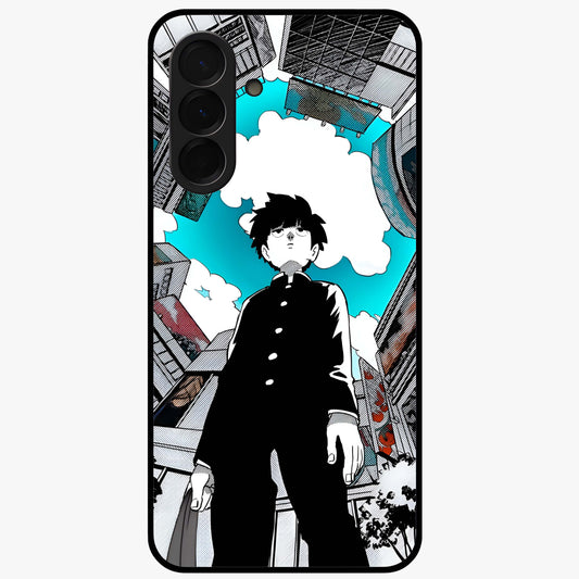 Silent Psychic Awakening Glass Case showing flat back view with mystical psychic themed artwork and glossy glass finish.