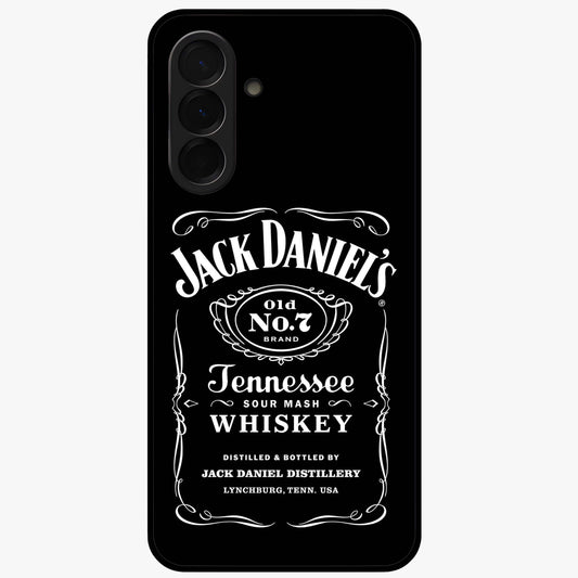 Vintage Whiskey Heritage Glass Case showing flat back view with classic whiskey inspired artwork and glossy glass finish.