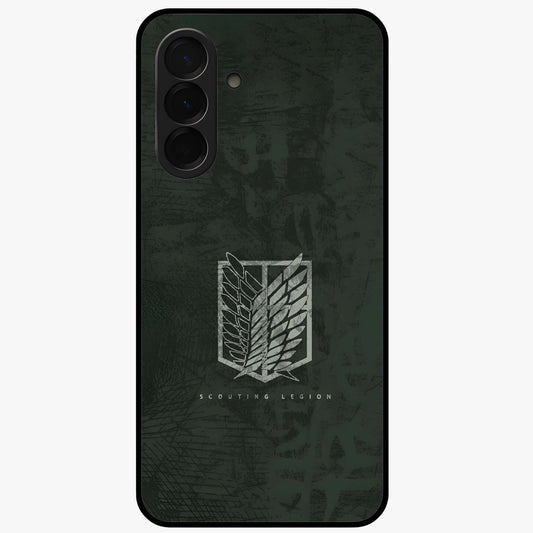 Wings Of Freedom Glass Case showing flat back view with symbolic wings artwork and glossy glass finish.